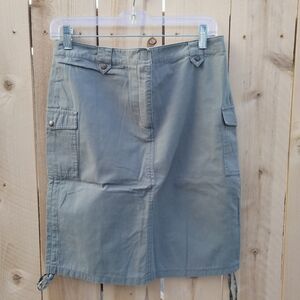 Joie De Vivre Y2K Casual Cargo Mini Skirt in Sage Green